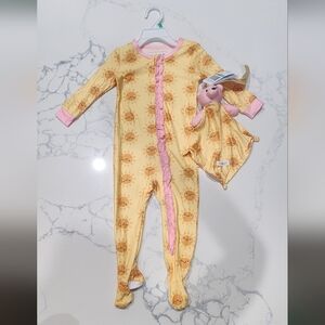 Max & OliviaMax & Olivia Baby Girls Snug Fit Coverall One Piece with Matching